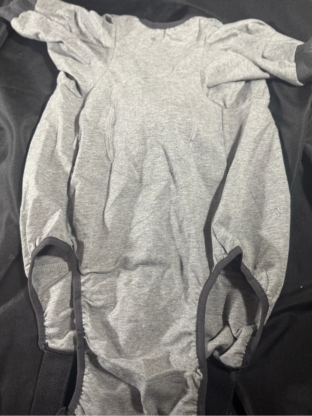 Gray Full-Coverage Dog Recovery Suit - Comfortable Post-Surgery Apparel